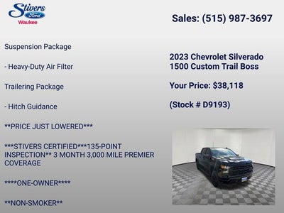 2023 Chevrolet Silverado 1500 Custom Trail Boss