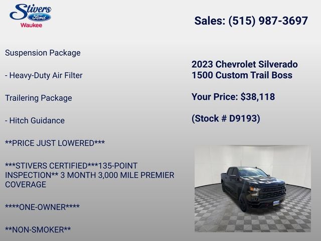 2023 Chevrolet Silverado 1500 Custom Trail Boss