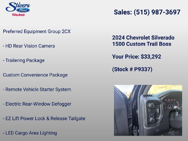 2024 Chevrolet Silverado 1500 Custom Trail Boss