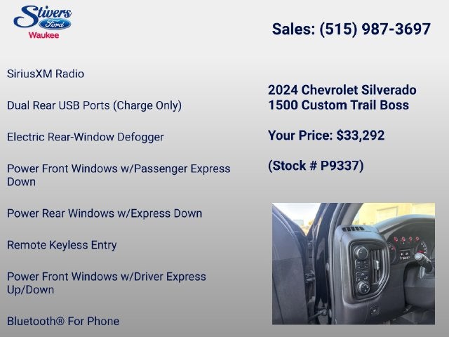 2024 Chevrolet Silverado 1500 Custom Trail Boss