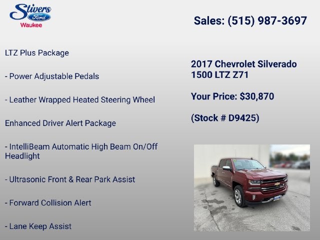 2017 Chevrolet Silverado 1500 LTZ 2LZ