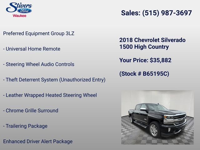 2018 Chevrolet Silverado 1500 High Country