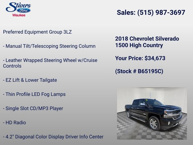 2018 Chevrolet Silverado 1500 High Country