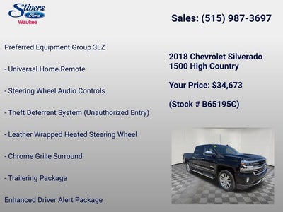 2018 Chevrolet Silverado 1500 High Country