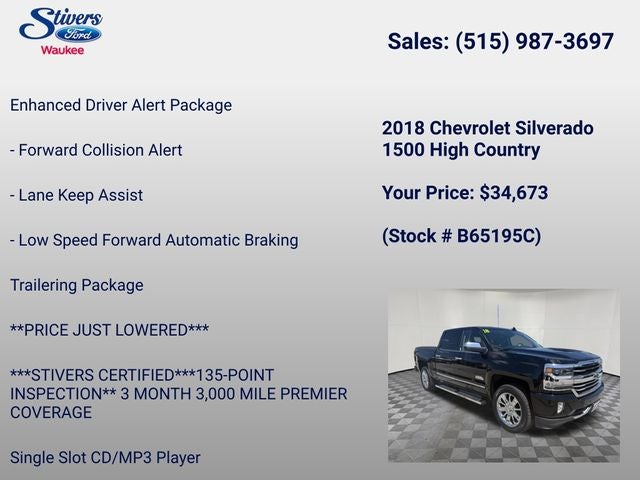 2018 Chevrolet Silverado 1500 High Country