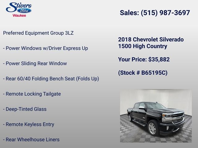 2018 Chevrolet Silverado 1500 High Country