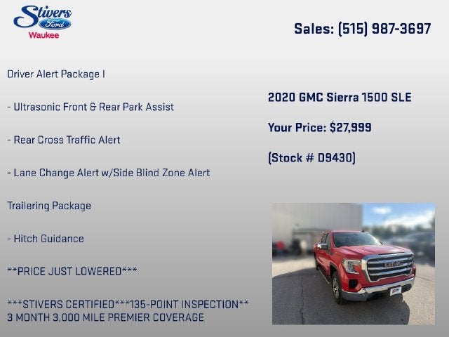 2020 GMC Sierra 1500 SLE