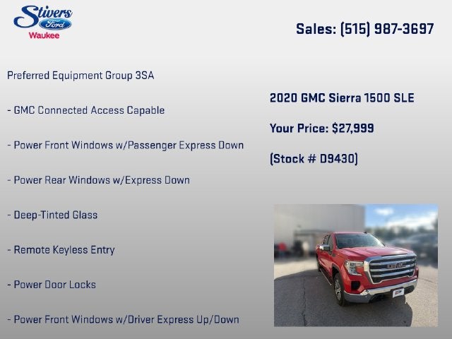 2020 GMC Sierra 1500 SLE