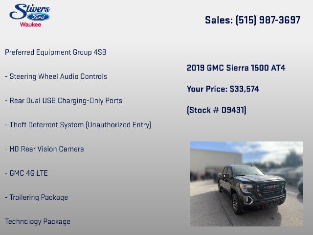 2019 GMC Sierra 1500 AT4