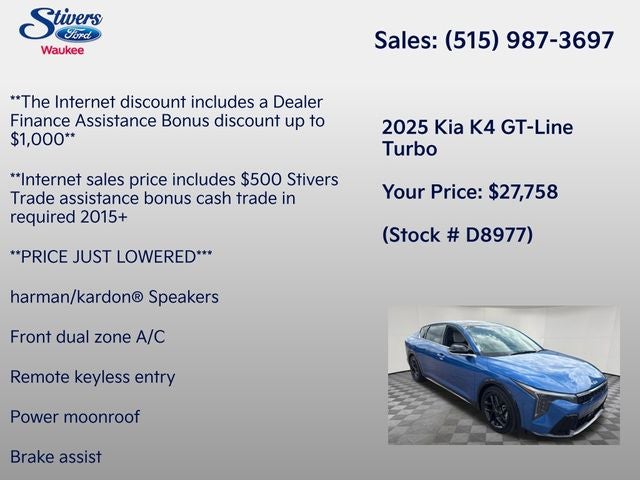 2025 Kia K4 GT-Line Turbo