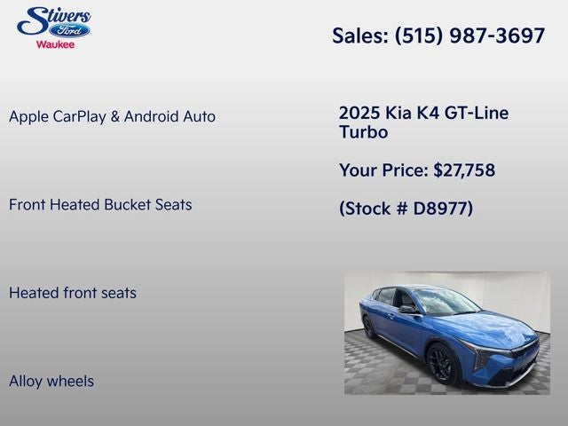 2025 Kia K4 GT-Line Turbo