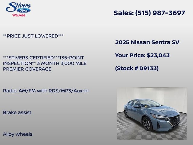 2025 Nissan Sentra SV