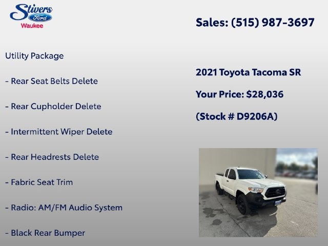 2021 Toyota Tacoma SR
