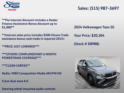 2024 Volkswagen Taos 1.5T SE