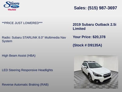 2019 Subaru Outback 2.5i Limited