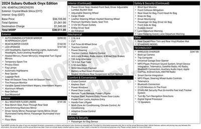 2024 Subaru Outback Onyx Edition