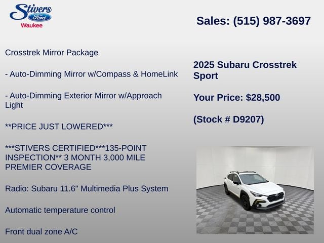 2025 Subaru Crosstrek Sport