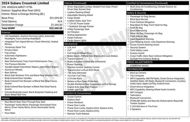 2024 Subaru Crosstrek Limited