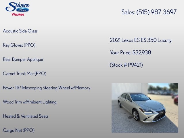 2021 Lexus ES 350 Luxury