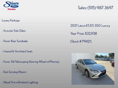 2021 Lexus ES 350 Luxury