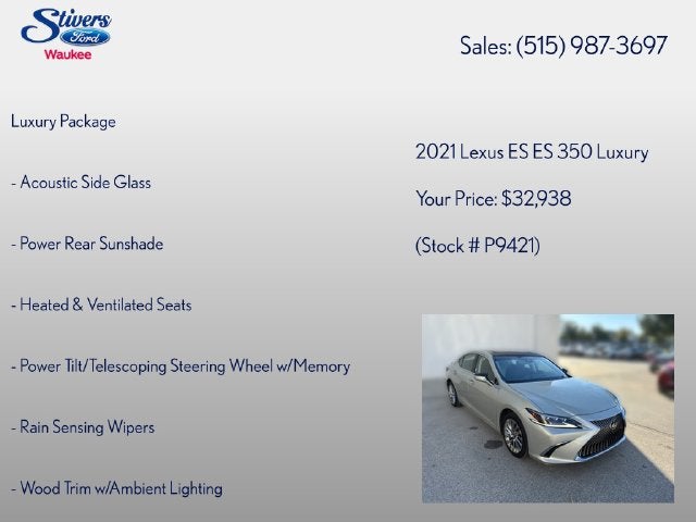 2021 Lexus ES 350 Luxury