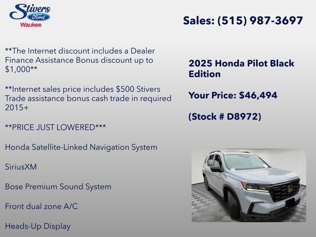 2025 Honda Pilot Black Edition