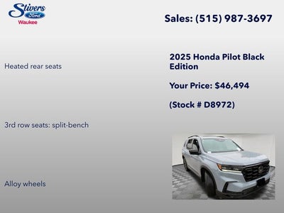 2025 Honda Pilot Black Edition