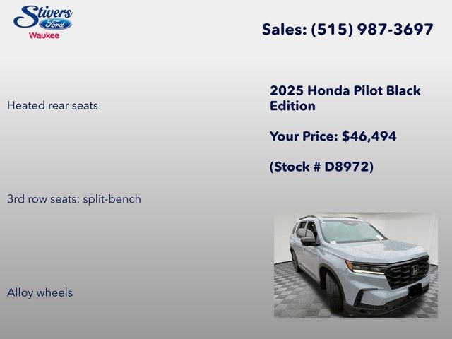 2025 Honda Pilot Black Edition