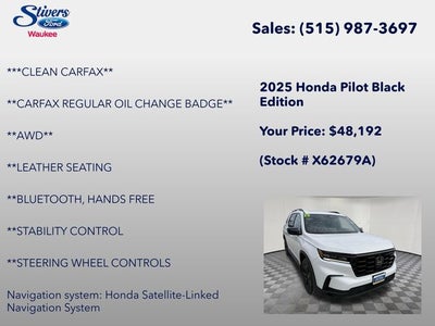 2025 Honda Pilot Black Edition