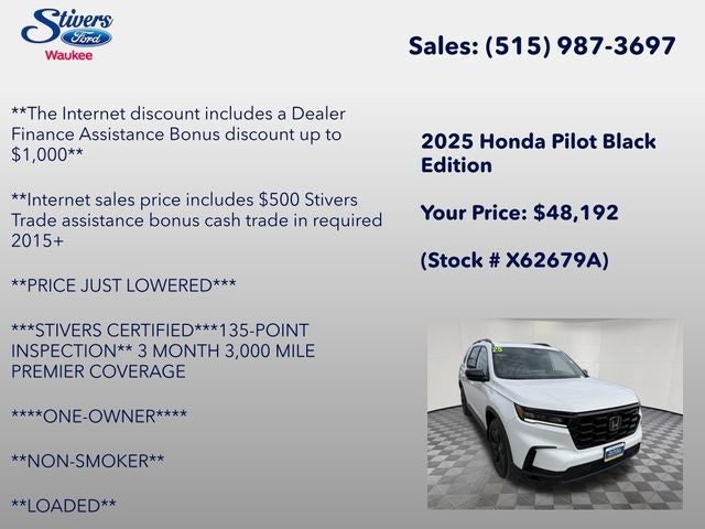 2025 Honda Pilot Black Edition