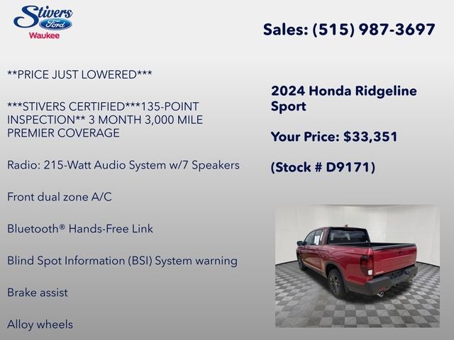 2024 Honda Ridgeline Sport