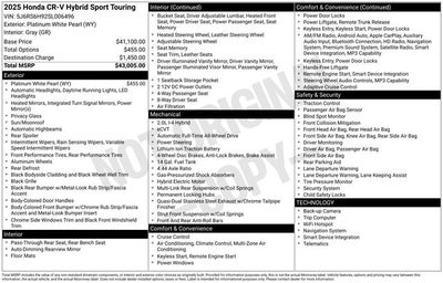 2025 Honda CR-V Hybrid Sport Touring