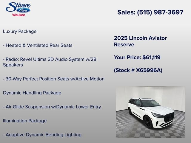 2025 Lincoln Aviator Reserve Premium