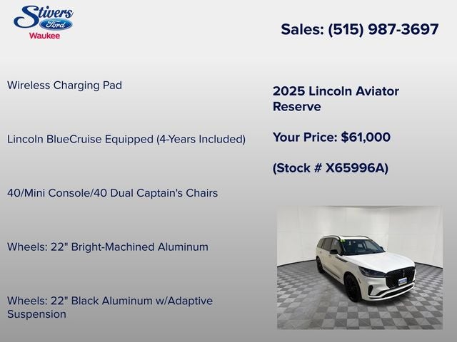 2025 Lincoln Aviator Reserve Premium