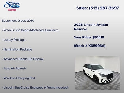 2025 Lincoln Aviator Reserve Premium