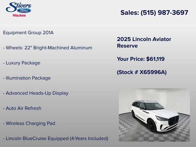 2025 Lincoln Aviator Reserve Premium
