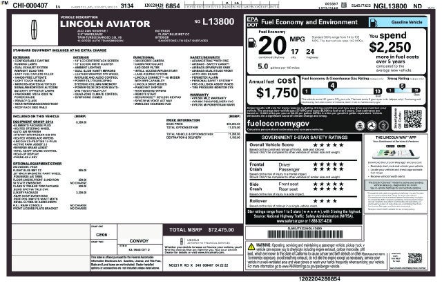 2022 Lincoln Aviator Reserve Premium
