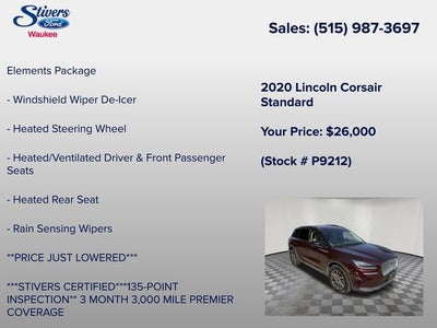 2020 Lincoln Corsair Standard