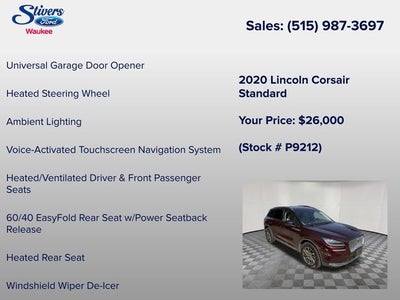 2020 Lincoln Corsair Standard