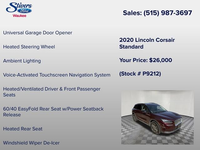 2020 Lincoln Corsair Standard