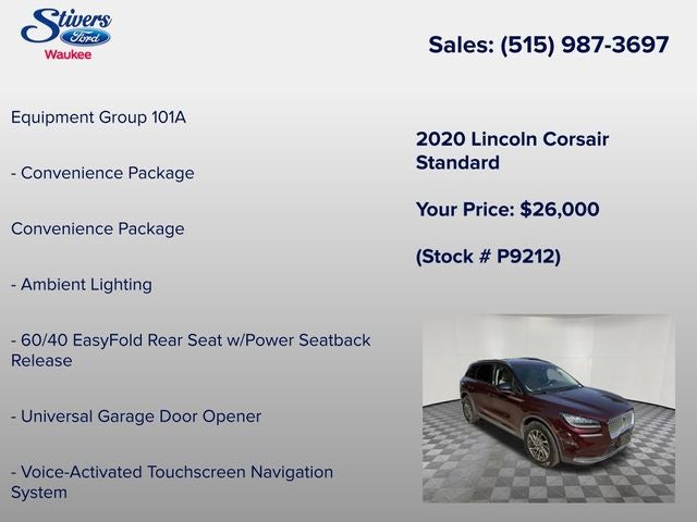 2020 Lincoln Corsair Standard