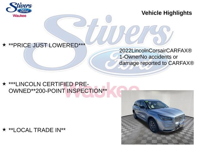 2022 Lincoln Corsair Standard