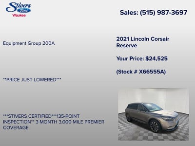 2021 Lincoln Corsair Reserve