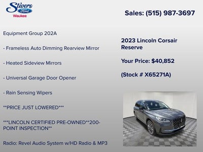 2023 Lincoln Corsair Reserve