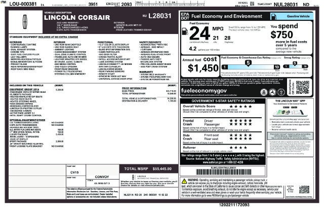 2022 Lincoln Corsair Reserve