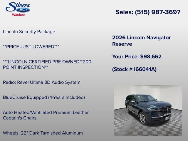 2026 Lincoln Navigator Reserve