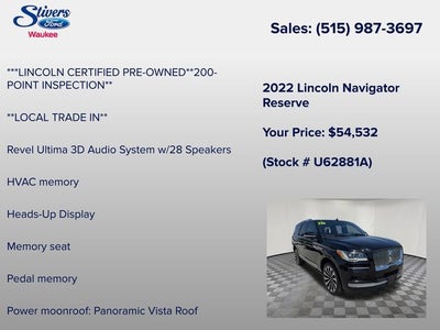 2022 Lincoln Navigator Reserve