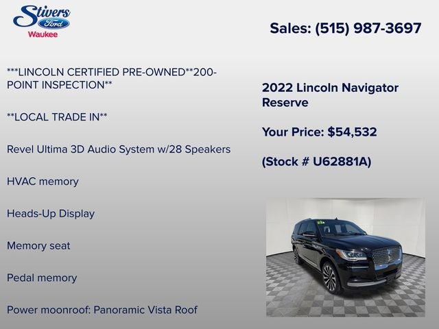 2022 Lincoln Navigator Reserve