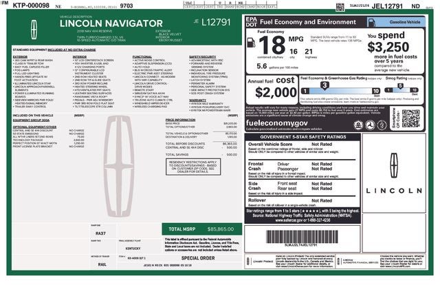 2018 Lincoln Navigator Reserve