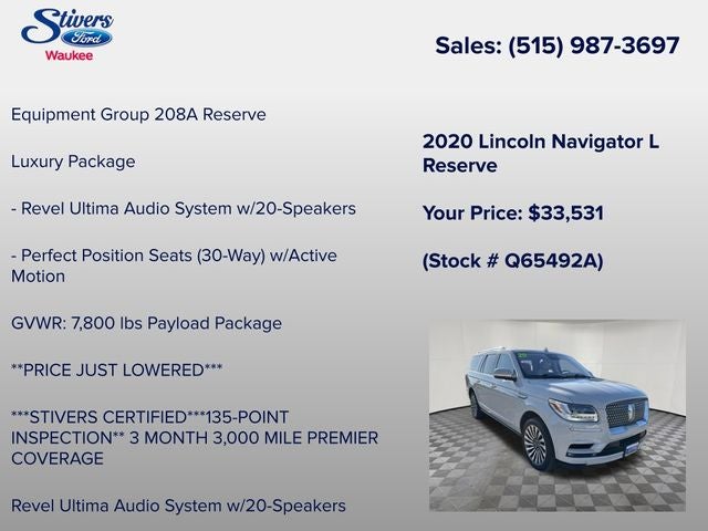 2020 Lincoln Navigator L Reserve